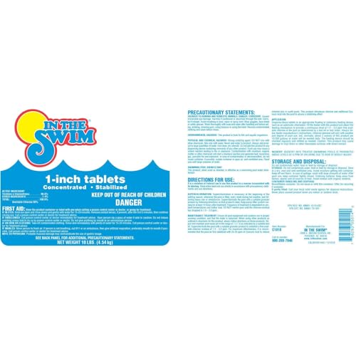 Image of In The Swim 1 Inch Stabilized Chlorine Tablets (Tri-Chlor) - 4 Pounds