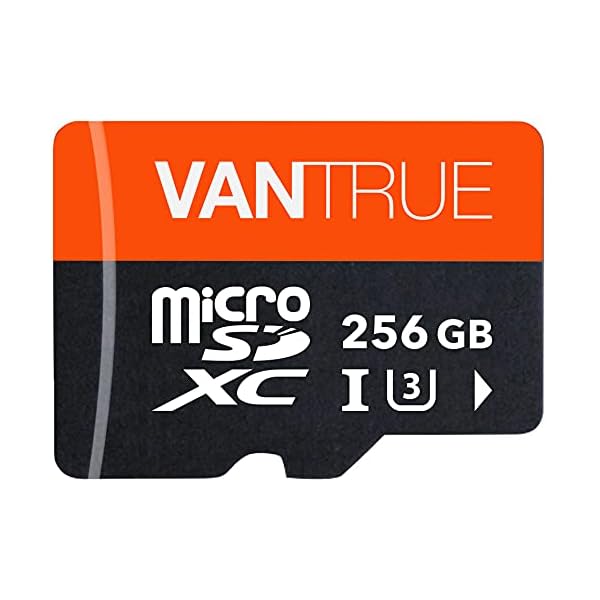 VANTRUE 256GB microSD Speicherkarte, UHS-I U3 4K, inkl. Adapter, Kompatibel mit Dashcam, Smartphone, Tablet, Action…