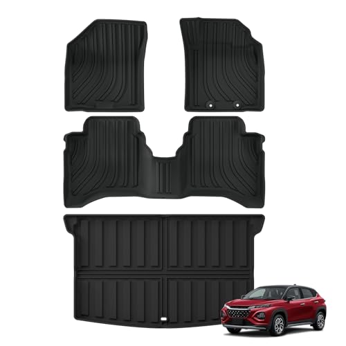 スズキ フロンクス WDB3S WEB3S 専用 フロアマット＆ラゲッジマット 2024年10月-現行 FRONX 3D立体カーマット トランク 荷室収納トレイ TPE素材 滑り防止 防水 耐汚れ 耐摩擦 取付簡単 車種専用設計 保護 内装 カスタムパーツ インテリア アクセサリー 4PCSセット