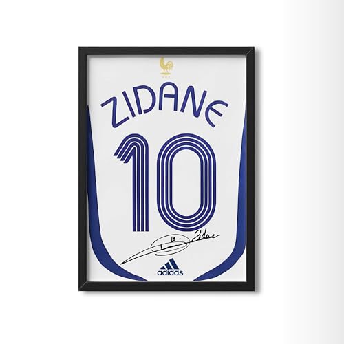 Image of Posternet Vintage Football Jersey Style Wall Frame | Number 10 Sports Wall Art Decor | Premium Black Framed Poster for Bedroom, Living Room, Office, Gaming Room | Motivational Athlete Inspired Gift | 8.3 x 11.7 Inch