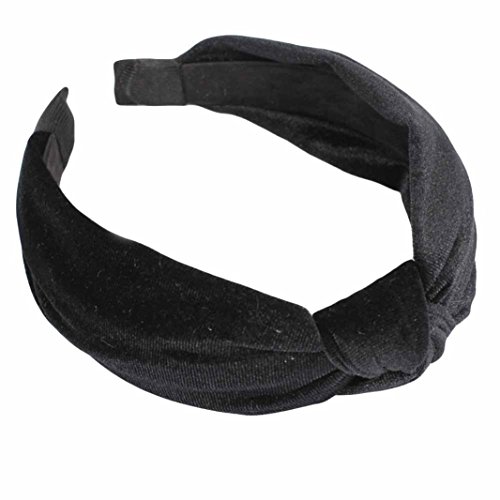 Byste - Diadema de terciopelo para mujer, color negro