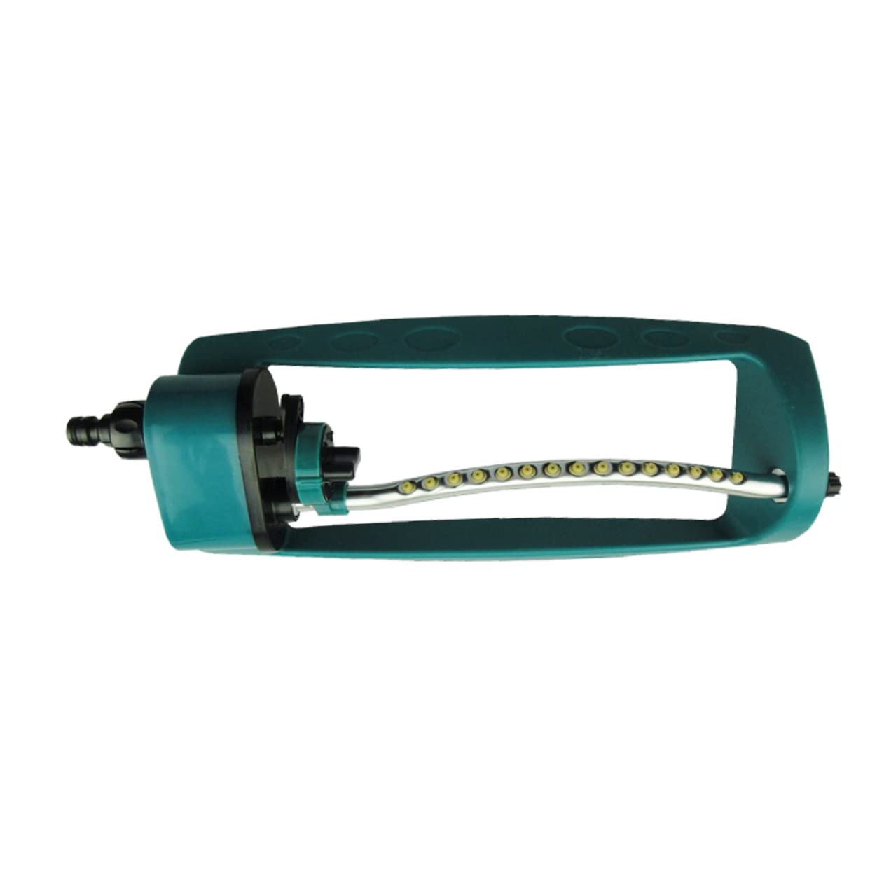 Irrigatore da Giardino Automatico Oscillante 15 Fori in Plastico | Tubazione in Alluminio, Colore Verde, Uso in Farm e Park, Irrigazione Rapida per Superfici Ampie