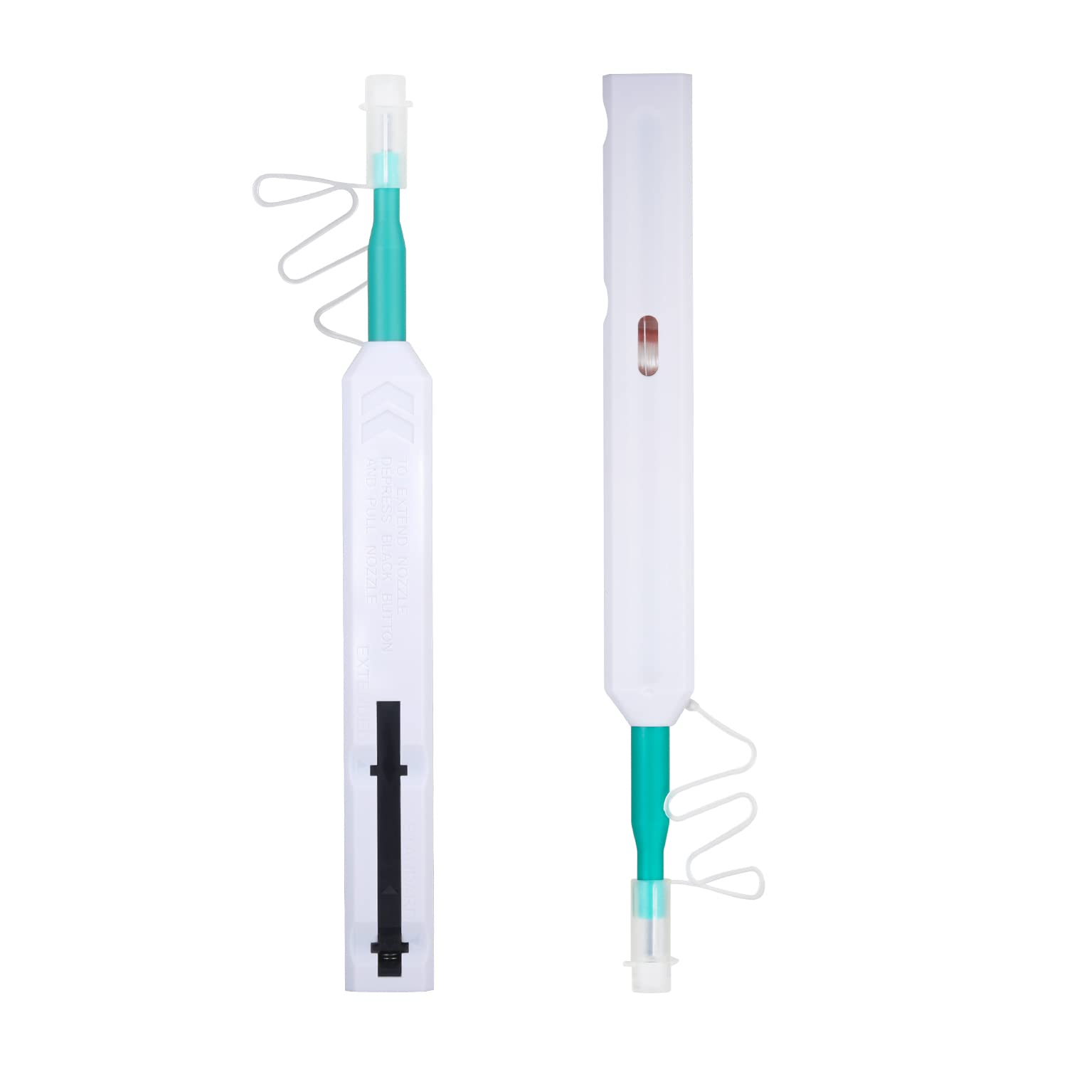 MSDADA 2 Pcs Fiber Optic Cleaner Pen, SC/ST/FC Connectors Cleaning, End Face Fiber Smart Cleaner for 2.5mm Connectors (White)