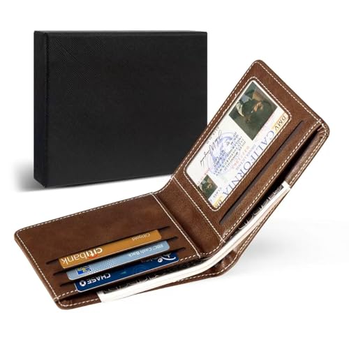 Image of Embroidered Leather Wallet (dark brown)
