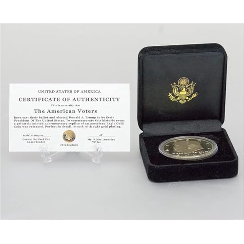 Donald Trump Gold Challenge Coin Set, 45-47 Terms, in Luxurious Velvet Case by eTradewinds - Image 3