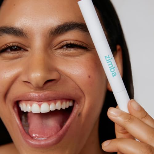 zimba travel teeth whitening pen - effective travel-friendly and easy to use gel whitening pen - stain remover and teeth whitener for coffee wine soda and other stains 1 pack