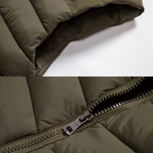 Msmsse Winter Vest For Men Casual Puffer Quilted Vests With Multi Pockets Sleeveless Jacket Army Green L #TOP5