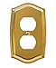 Amerelle Sonoma Single Duplex Wallplate in Polished Brass