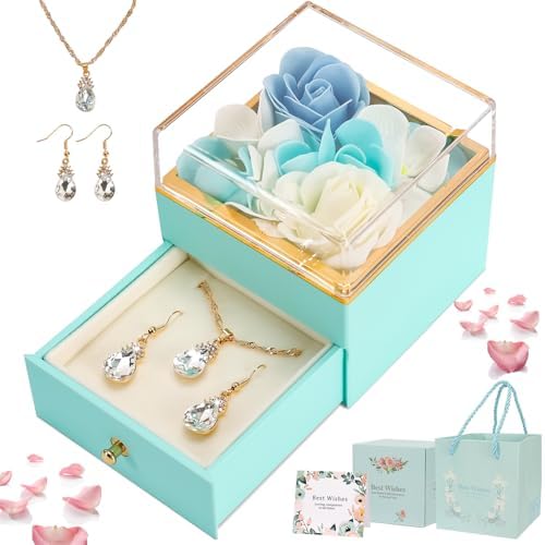 Caixa Rotativa Rosa Eterna, Presente para Namorad...