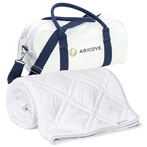 Aricove Cooling Weighted Blanket for Adults, 15 lbs, 48”x72”, Certified Premium Soft Bamboo