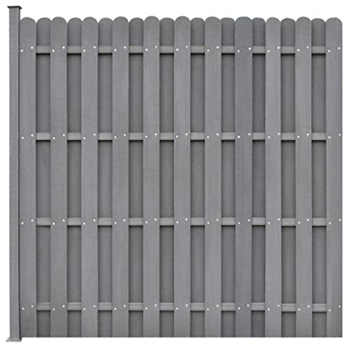 Preisvergleich Produktbild vidaXL WPC Zaun 180x180cm Grau Windschutz Sichtschutz Lamellenzaun Gartenzaun