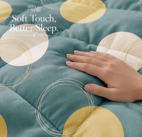 Image of HOMEKART 220 GSM Reversible Microfiber AC Comforter /Duvets for Mild Winter | All Season Single Size 3 Layered Quilted Blanket for Single Bed (230 cm x 150 cm,Light Grey & Yellow)