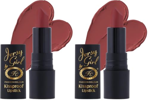 Image of JERSEY GIRL BY FASHION COLOUR Kissproof Matte Lipstick| Lightweight & Longlasting | Matte Finish | Stay up to 12hrs | Intense Colour, Moisturised Lips, Color Sensational Creamy Matte | (Brown Purple)