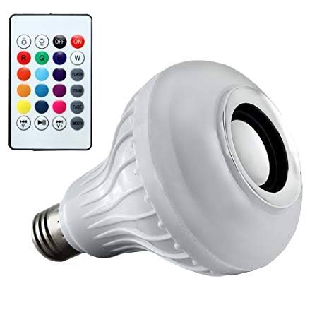 Lampada Musical Caixa De Som Bluetooth Led Rgb Com Controle