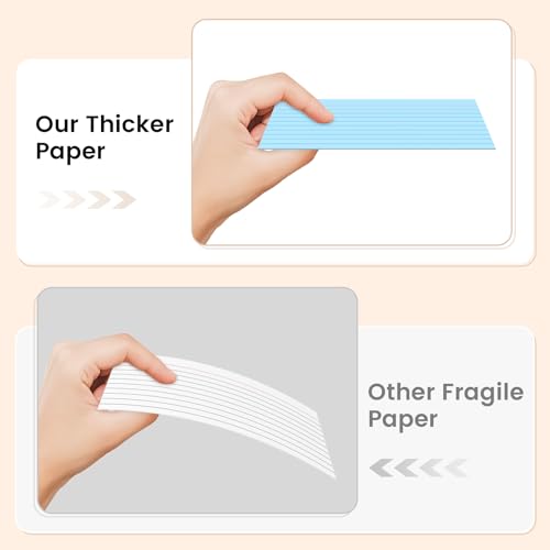 image for Ciphyfee Index Cards 3x5 Inch, 250sheets, Flash Cards,Ruled Lined Colo