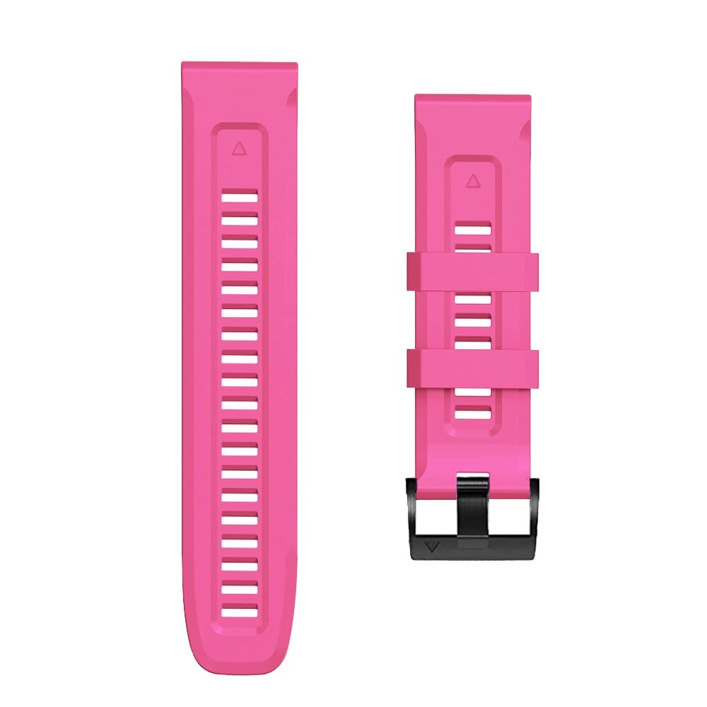 CZKE For Garmin Fenix 6S 5S Watchband 20mm Bracelet For Fenix 6s Pro 5s Plus Rose gold buckle Silicone Quick Replacement Wrist Straps (Color : Sand Pink, Size : 26mm)