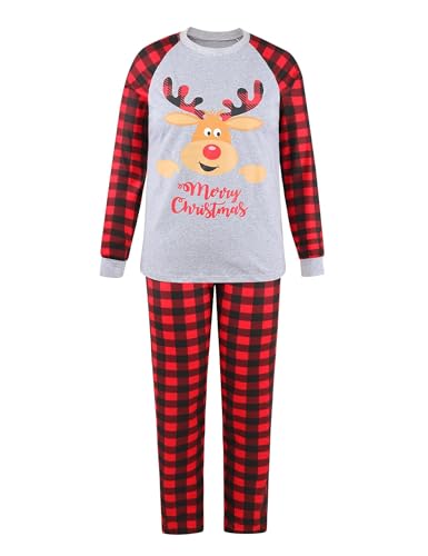 Christmas Pajamas for Family Women Merry Christmas Pjs Red Plaid Sleepwear Matching Family Christmas Pajamas4