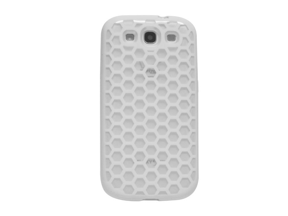 CelletHoneycomb Design Flexi Case for Samsung Galaxy S lll - White
