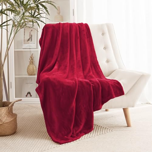 Image of Cloth Fusion Nimbus 280 GSM Fleece Blanket, Maroon, Single 58x86 inches | Double-Brushed Both Sides, Anti-Pilling Weave, Colour-Lock Dye, Reinforced Stitching, Machine Washable