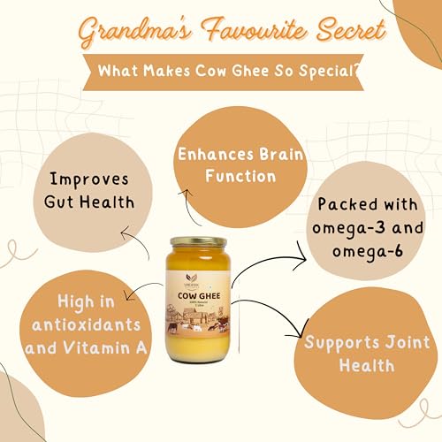 Image of Vaideek Wellness Pure Cow Ghee Cultured Desi Ghee| Bilona Cow Ghee Two Way Churned | Made In Earthen Pots | Lab Certified | 200 Ml