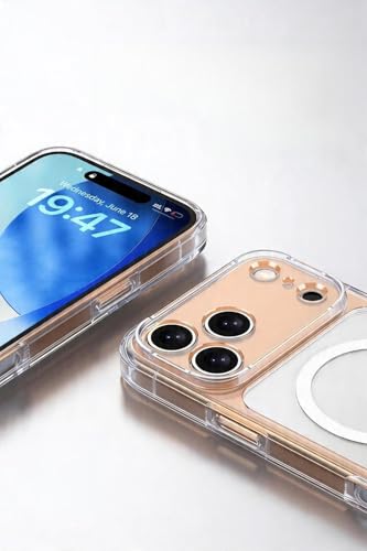 YAMAZU スマホケース クリア MagSafe対応 iPhone 17 / 17 Pro /17Pro Max対応 強力磁石 耐衝撃 黄ばみにくい 薄型 軽量 ワイヤレス充電対応 保護 (iPhone 17 Pro Max)