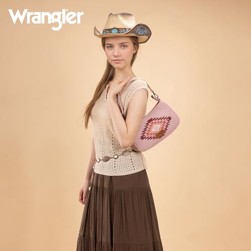 Image of Wrangler Western Shoulder Bag for Women Small Purse Aztec Hobo Bag HandBag with Detachable Strap