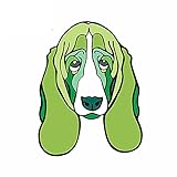 13 cm x 10,2 cm für Vert the Basset niedlicher Cartoon-Aufkleber, lustige Autoaufkleber, Stoßstange