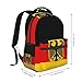 SEOCKA Flag German Coat Of Arms Casual Backpack Travel Pack Bag Laptop Backpacks With Side Pockets Front Zipper Pockets Bookpack Daypack Picnic Rucksack Computer Bag