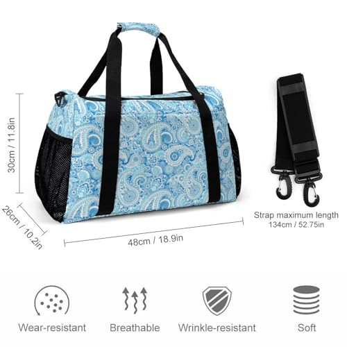 70s Floral Sport Gym Bag Travel Duffle Bags Weekender Overnight Bags Carry On Crossbody Handbag For Beach Workout Yoga2