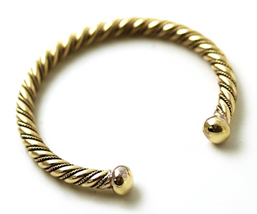 Lynnaround Bronze Norse Viking Spiral Twisted Cable Bangle Cuff Bracelet Arm Ring Jewelry (6 Inches) #TOP1