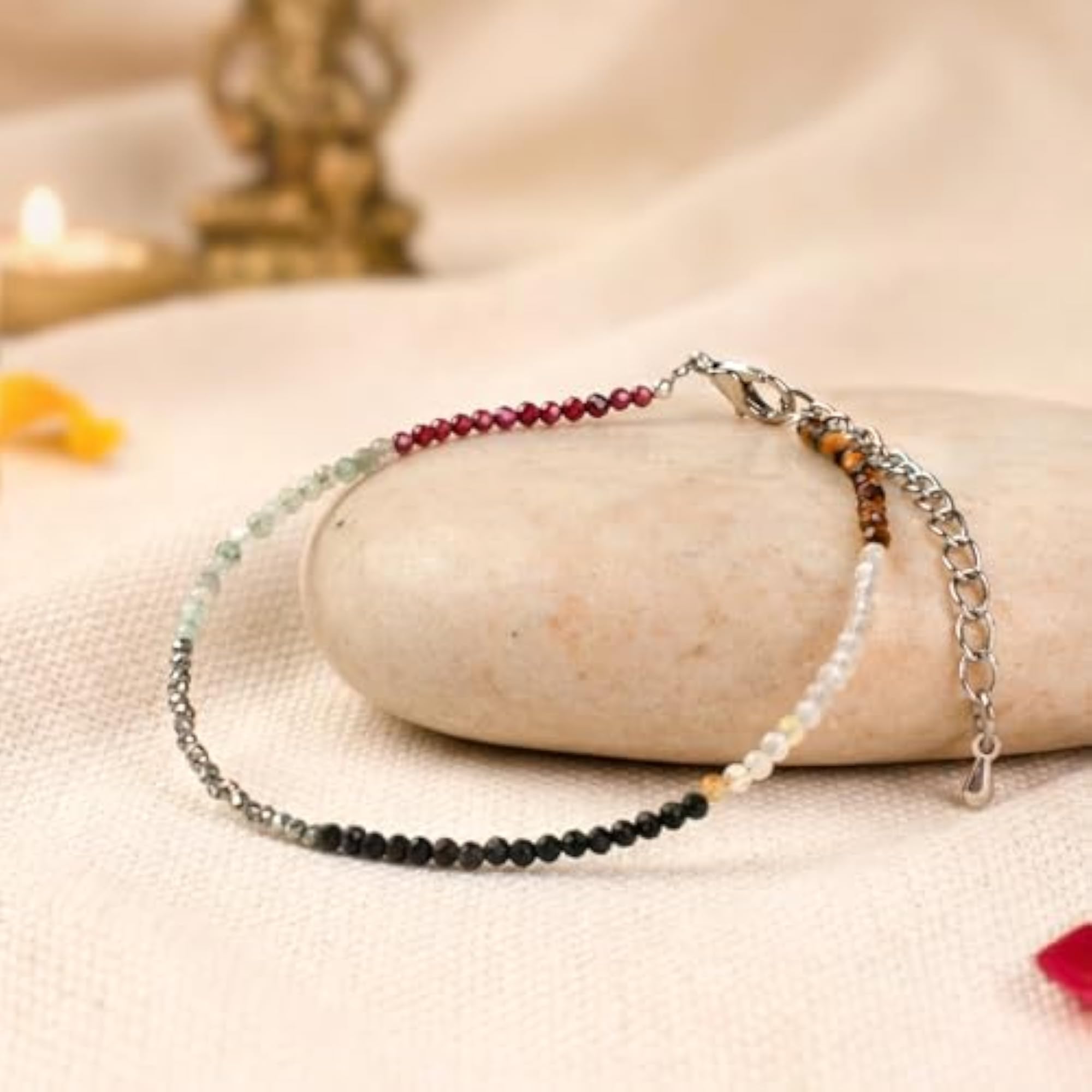 Dhan Yog Anklet for Women, Natural Healing Crystal