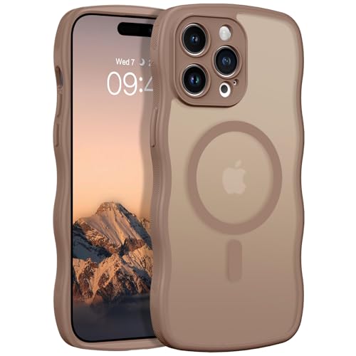 Coque iPhone 14 Pro Max Magsafe antichoc rigide translucide mate titane désert 6.7