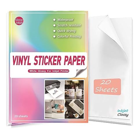 Waterproof Printable Vinyl Sticker Paper for Inkjet Cover