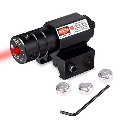 Suphunter Tactical Red Dot Laser Sight Scope with Adjustable Picatinny Rail Mount/Front Weaver