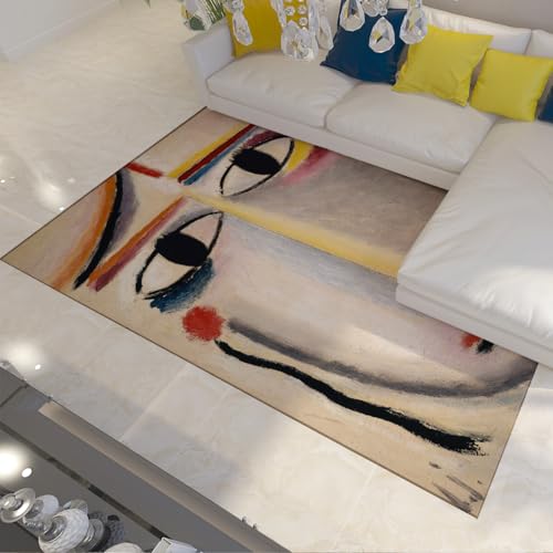 Tapis colorés 80x150cm lavable en machine géométrique intérieur - 4