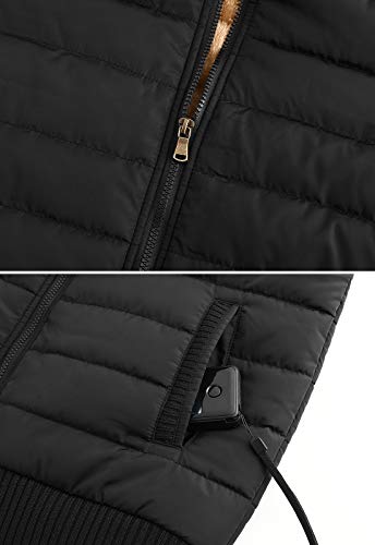 Image of Spanye Men's Casual Vest Padded Puffer Jacket Vests Stand Collar Plus Size Warm Sleeveless Coat