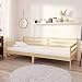 vidaXL Sofá Cama con Colchón Salón Sala de Estar Invitado Pijamada Ocasional Dormitorio Habitación Mobiliario 90x200 cm Madera de Pino Maciza