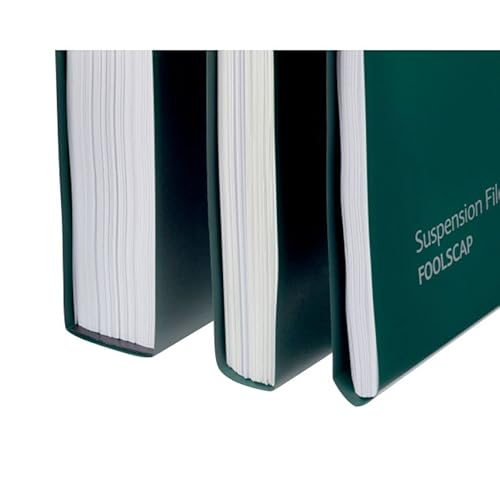 Rexel Crystalfile arquivo de suspensão extra polipropileno 50 mm Foolscap Green Ref 3000112 [pacote