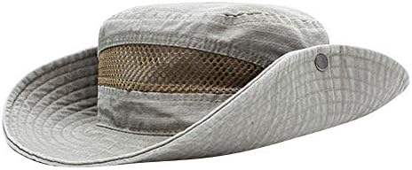 MINAKOLIFE Mens 100% Cotton Fishing Hat Boonie Bucket Hat Cap with String