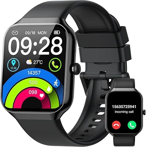 Smart Watch (Answer/Make Call),1.96'HD Smartwatch for Men Women with Heart Rate/Sleep Monitor/Pedometer/Step/Calories, 113+ Sports Fitness Watch, IP68 Waterproof Activity Tracker for Android iOS