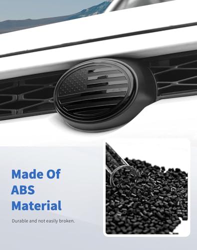 Image of for Toyota Grill Emblem Front Grille Badge Emblem Logo Cover Trim Fit for Toyota Series, for Camry, RAV4, Corolla, Tacoma, Highlander, 4Runner Series, 6x4.2 inches, Black