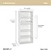 ClosetMaid Bookshelf with 5 Shelf Tiers, Adjustable Shelves, Tall Bookcase, Sturdy Wood with Closed Back Panel, White Finish