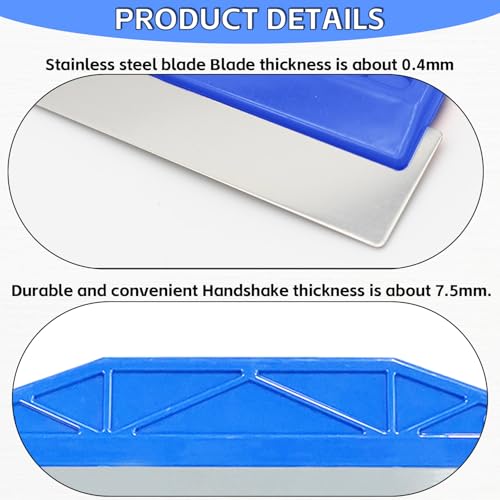 UTXN 30 cm Einschneidewerkzeug zum Streichen – Edelstahl-Farbschutz mit 4-teiligem Schutz für Kantenleisten, Wandreparaturen und Tapetenschmierschutz (blau)
