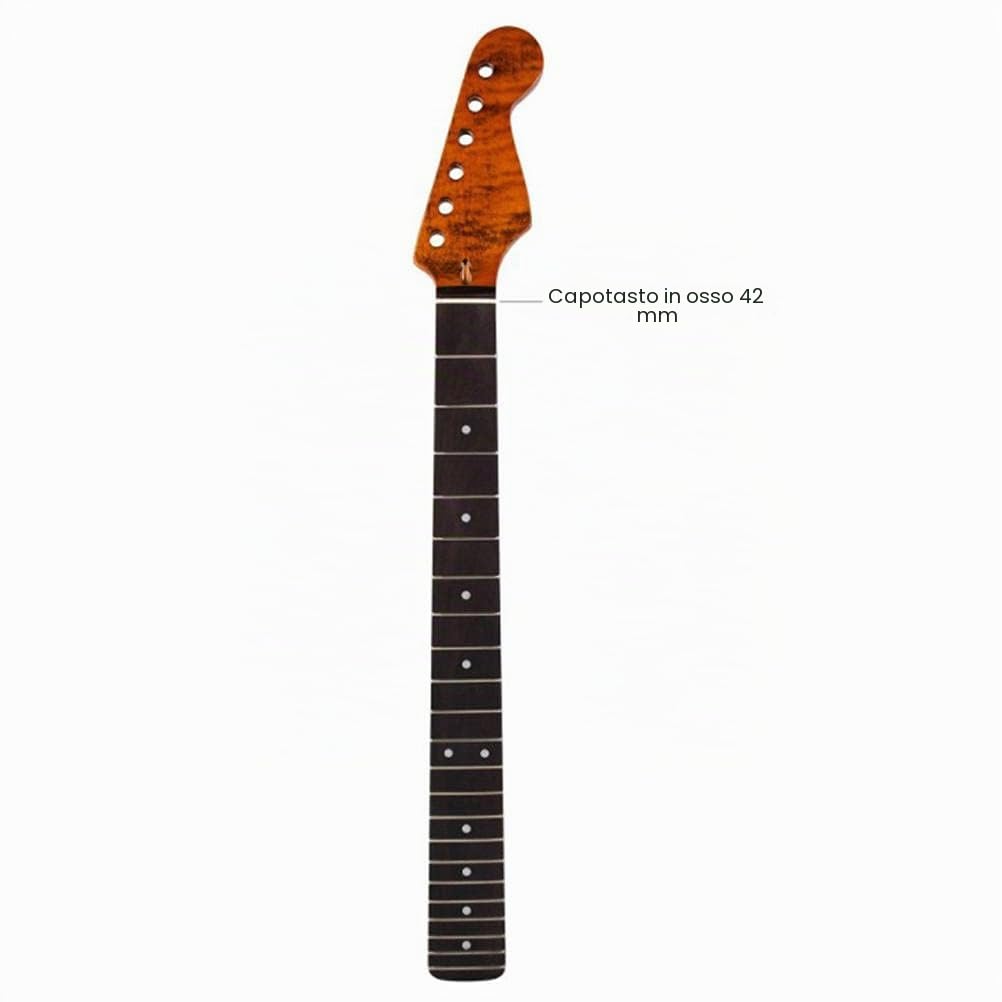 Manico per chitarra in acero 22 Fret E - Ricambio per chitarra elettrica TL ST