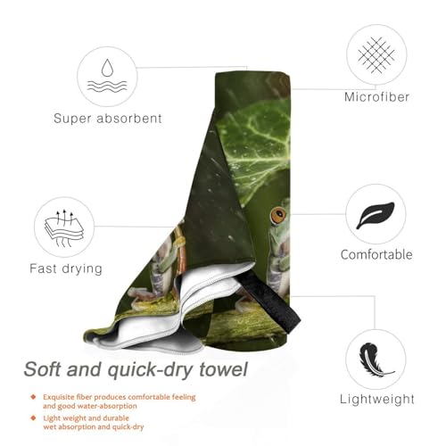 Serviette de voyage grenouille idéale pour le camping et la plage