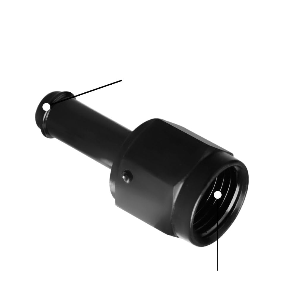 Aluminum AN6 Female to 3/8 Inch Barb and 6AN Female to 5/16 Inch Barb Straight and 90 Degree Fuel Hose Swivel Fitting Adapter(6AN to 5 16)