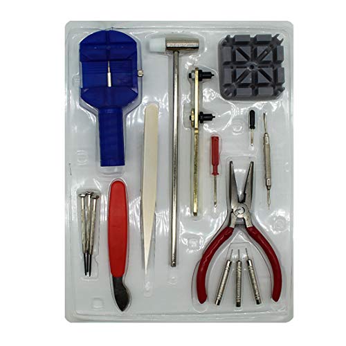 Watch Repair Kit,16PCS Professional Battery Replacement Spring Bar Tool Set