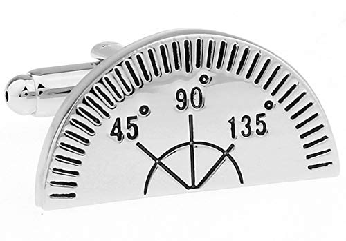 Mancuernillas de Hombre KnBoB Semicírculo Plata miniatura 4