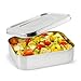 LunchBots Medium Uno Stainless Steel Sandwich Container - Open Design for Wraps - Salads or a Small Meal - Eco-Friendly - Dishwasher Safe and BPA-Free - All Stainless