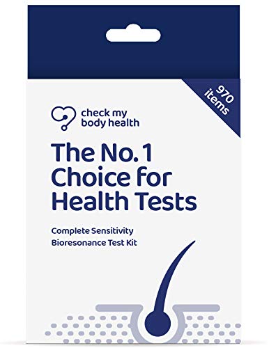Check My Body Health Food Sensitivity Test Complete Sensitivity Bioresonance Test Tests 970 Sensitivities Health Food Allergy Test Kit Quick and Easy to Use Includes Food Diary Home Test Kit